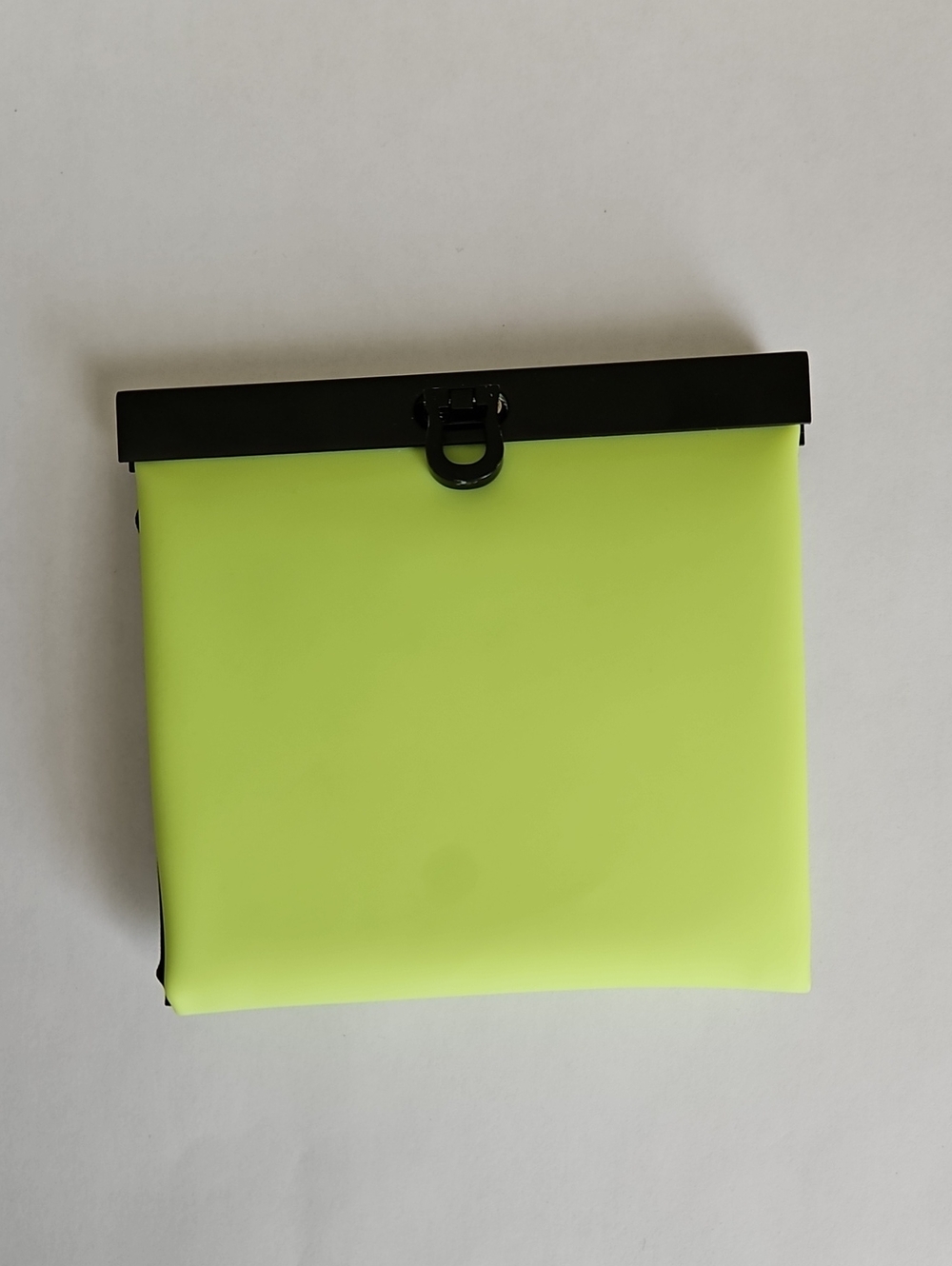 Neon Yellow Clip-Top Wallet Pouch